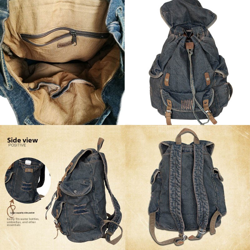 Bolso de hombro doble de cuero - Canvas Backpack Casual reseña y precio